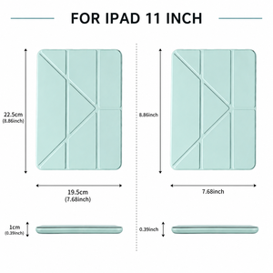Étui pour <span class=keywords><strong>iPad</strong></span> à texture ondulée Origami pour Air 6 M2 Pro 13 M4, coussin d'air antidérapant, support portrait, étui pour tablette - Product Image 5