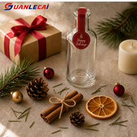 Autocollants personnalisés pour bouteilles de Noël, imperméables, autocollants adhésifs, étiquettes de Noël pour emballages cadeaux, pour bouteilles de vin, emballages cadeaux
