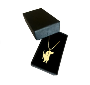 Dachshund collar 18K chapado en oro Dachshund colgante Doxie collar salchicha perro joyería regalo para los amantes del Dachshund - Product Image 4