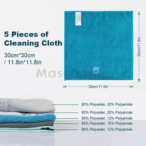 Masthome Multifunctionele 5-delige Stofdoek Glas- en Ramenreiniger Microvezel Keukenreinigingsdoeken Microvezel Reinigingsdoekenset - Product Image 5