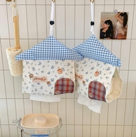 Kleine Tissue-Box für Zuhause – Wandmontage ohne Bohren, Hängende Stoff-Tasche zur Aufbewahrung von Taschentüchern