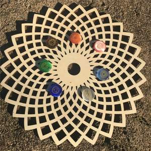 Griglia di cristallo <span class=keywords><strong>in</strong></span> <span class=keywords><strong>legno</strong></span> arte sacra geometria del fiore appesa da parete scultura decorativa elegante artigianato <span class=keywords><strong>in</strong></span> <span class=keywords><strong>legno</strong></span> per la decorazione della casa - Product Image 3