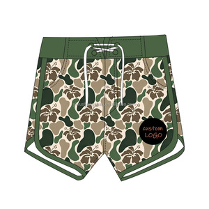 กางเกงว่ายน้ำสำหรับเด็กผู้ชายกางเกงขาสั้นเอวสูงพิมพ์ลายฮาวายสำหรับเด็กวัยหัดเดิน - Product Image 2