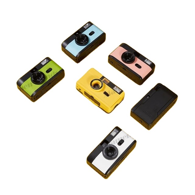 Premium Colorful Reloadable Non Disposable White 35Mm Reusable Film Cameras With Flash Custom Kodak Vintage Retro M35 Re Usable