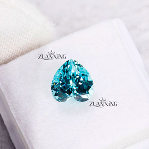 Pietre di tormalina <span class=keywords><strong>Paraiba</strong></span> coltivate in laboratorio belle pietre di diamante a cuore taglio blu verde di colore verde con pietre preziose sciolte create da laboratorio <span class=keywords><strong>Paraiba</strong></span> sintetiche - Product Image 4