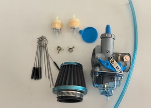Carburador de Motocicleta PZ30 con <span class=keywords><strong>Cubierta</strong></span> de Base Azul de 30MM, el Paquete Incluye Filtro de Aceite, Cepillo de Limpieza, Filtro de Aire y Cierre a Presión - Product Image 2