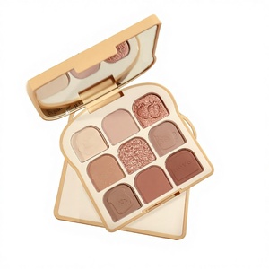 Paleta <span class=keywords><strong>de</strong></span> Sombras <span class=keywords><strong>de</strong></span> <span class=keywords><strong>Ojos</strong></span> <span class=keywords><strong>de</strong></span> Nueve Colores, Resistente al Agua, Certificada por MSDS, Acabado Mate, Brillante, Perlado, con Destellos, Tonos Tierra Ahumados, Gran Venta - Product Image 1