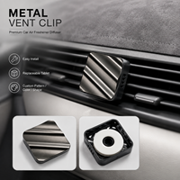 Diffuseur de parfum magnétique de luxe TopOne pour voiture, à clipser sur grille d'aération - Motif vague, rechargeable, par évaporation naturelle