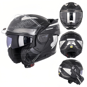 Casco de Motocicleta Modular LS2 FF910 ADVANT2 con Doble Visor Antivaho, Abatible 180 Grados y en Perfectas Condiciones - Product Image 1