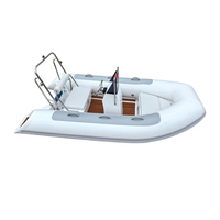 Bateau pneumatique rigide homologué CE RIB-330B, bateau de pêche avec coque en fibre de verre