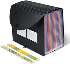 Cầu Vồng accordion mở rộng tài liệu chủ 24-Pocket <span class=keywords><strong>PP</strong></span> nhựa thư mục tập tin tổ chức - Product Image 6