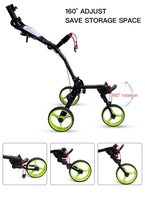 Vente en gros de chariots de golf argentés à 3 roues de Chine Max USB Bags Set avec parapluie Cup Accessory ZHE Caractéristiques