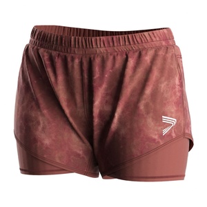 Vêtements de sport de luxe, Dry-Fit, fitness, OEM, neufs, avec doublure, shorts de sport pour femmes, 2 en 1 - Product Image 1