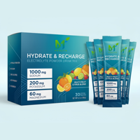 Poudre de nutrition sportive OEM Hydrate & Recharge Electrolyte sans calories 6,3 oz