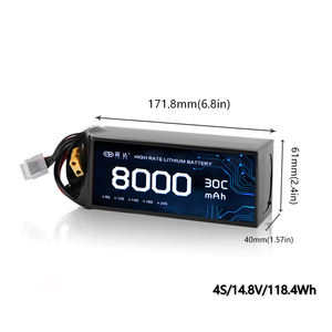 بطارية ليثيوم بوليمر LEIDA LD02 بقوة <span class=keywords><strong>14</strong></span>.8 فولت وسعة 8000 مللي أمبير في الساعة للطائرات بدون طيار وحماية النباتات، معدل تفريغ 30-60 درجة مئوية، 500 دورة شحن، متوفرة بالجملة - Product Image 5