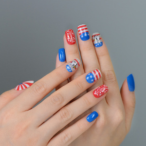 Autocollant drapeau américain pour ongles Autocollants pour ongles en gel pour le jour de l'indépendance du 4 juillet - Product Image 6
