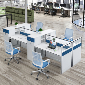 Partición de escritorio de oficina y diseño moderno para mesa De Mesa De Escritorio Mesa De Oficina <span class=keywords><strong>4</strong></span> estación De trabajo Mesa De Oficina - Product Image 4