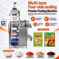 Machine d'emballage automatique certifiée CE à 4 voies et 4 soudures latérales pour poudre d'assaisonnement, équipement d'emballage multi-voies pour sachets d'épices
