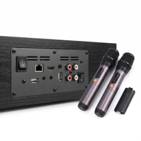 Enceinte de karaoké pour studio à domicile avec deux micros sans fil X6