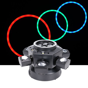 Source de lumière laser <span class=keywords><strong>LED</strong></span> 6 bras Bee Eyes RGBW, <span class=keywords><strong>effet</strong></span> <span class=keywords><strong>stroboscopique</strong></span>, activé par le son, contrôle DMX512, <span class=keywords><strong>ampoule</strong></span> E27, tête mobile pour parc à thème - Product Image 1
