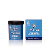 Town Talk 225ml Kit de liquide de polissage de nettoyage anti-ternissement en argent pour bijoux en argent comprenant un chiffon liquide