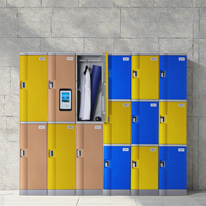 Durable ABS Plastic Gym Locker Storage Cabinets <b>Combination</b> Key <b>Lock</b> Easy Assembly <b>Smart</b> Lockers Offices Factory Price TOPPLA - Product Image 4
