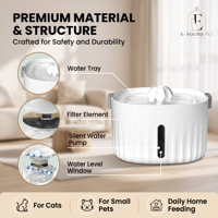 Fontaine à eau automatique pour chat 2L avec filtre 4 couches, pompe silencieuse, capteur intelligent anti-brûlure à sec, durable et robuste