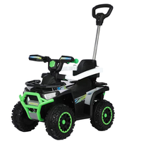 Voiture jouet multifonctionnelle unisexe à succès, musique, tout-terrain, voiture à pédales pour enfants avec barre de poussée pour enfants de 1 à 3 ans