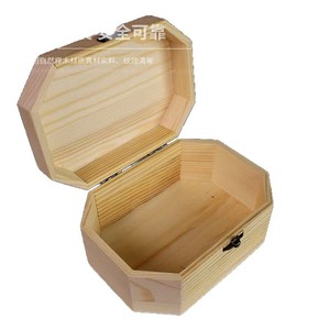 Caja de joyería hexagonal de madera maciza, organizador de almacenamiento para joyas, embalaje para regalo - Product Image 5