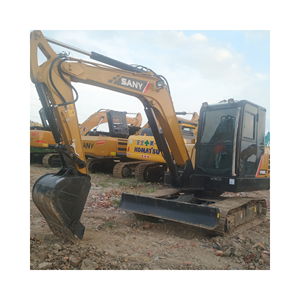 Excavadora de 7 toneladas SANY 60C Pro usada más vendida SY75C/SY95C Excavadoras de orugas pequeñas XE200DA Amarillo Listo para enviar Construcción - Product Image 1