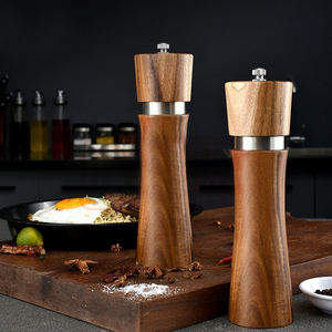 Set macina sale e pepe Premium in legno massello macinapepe e sale colorato manuale per pentole da cucina - Product Image 5