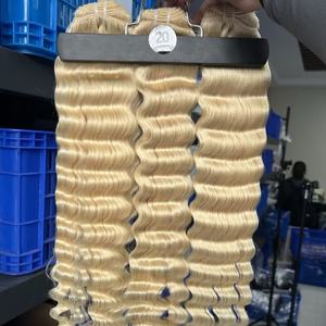 批发角质层对齐生印度直发613束人发金发身体波浪金发越南生发束 - Product Image 4