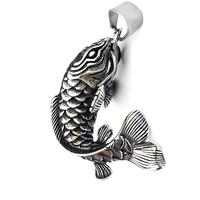 Collier religieux pendentif poisson en acier inoxydable collier poisson chanceux collier motard amulette poisson celtique bijoux punk rock hip hop bijou nouveau