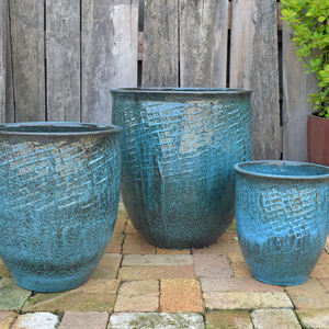 Un ensemble de 3 pots de plantes d'intérieur de fleurs bon marché de vente spéciale <span class=keywords><strong>pot</strong></span> en céramique grands pots de fleurs en céramique - Product Image 2