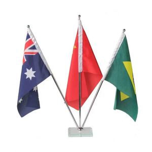 Banderas Decorativas Personalizadas al por Mayor, Soporte de Aluminio para Mesa, Mini Banderas de Escritorio de Poliéster, Banderas Nacionales - Product Image 1