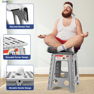 Bangku lipat plastik berat 18 inci, untuk dapur, taman, Hotel - Product Image 5