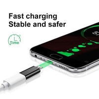 Adaptor Usb mikro ke Usb C, konverter pengisi daya aluminium mikro ke Usb C, Adaptor Usb mikro ke Usb mikro