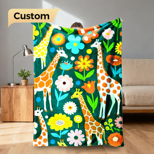 Couverture en polyester avec logo personnalisé, durable, lavable, chaude, confortable, pour la maison, les voyages, l'<span class=keywords><strong>avion</strong></span>, écologique, douce, couverture d'hiver - Product Image 1