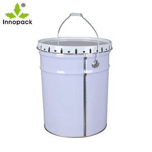 Seau métallique de 18 L avec couvercle, capacité 18 kg, en fer blanc de qualité alimentaire, impression personnalisée, vente directe usine - Product Image 1