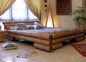 Bamboo <b>Bed</b> Frame Sustainable Natural Wood Style <b>Platform</b> <b>Bed</b> for Bedroom Hotel Resort Villa and Home Furniture - Product Image 6