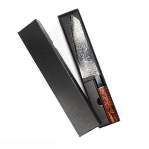 Damascus Nakiri Knife <b>Wooden</b> Handle Japanese Vegetable Kitchen Knife Gift‑boxed Vegetable Cleaver Chef Knife - Product Image 4