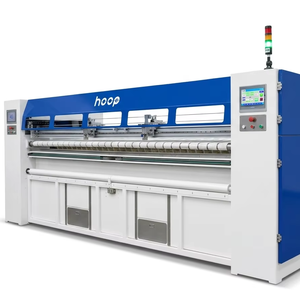 Machine d'alimentation double poste de travail HOOP GSB-3300-2 pour draps et housses de couette 3300 mm pour blanchisserie d'hôtel et d'hôpital - Product Image 1