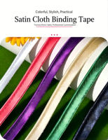Ruban en satin chinois classique de 1 cm, nouveau style, pour la confection de sangles mère-enfant, la bordure de housse de couette textile de maison, la garniture de cheongsam et le ourlet de pantalon