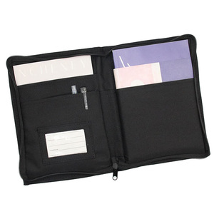 Organizador de coche de tela Oxford, bolsa de almacenamiento de documentos con múltiples bolsillos, guantera, soporte para tarjetas, color negro - Product Image 2