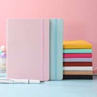 Agenda de Cuero PU A5 Duradera, Regalos de Lujo, Cuadernos de Escritura a Mano, Diario de Tapa Dura con Banda Elástica