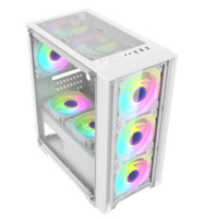 Nouveau boîtier d'ordinateur de jeu en verre trempé ATX RGB conçu