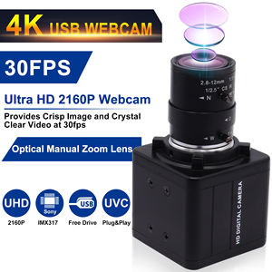 Caméra de <span class=keywords><strong>surveillance</strong></span> vidéo USB ELP 3840x2160 4K, Sony IMX317, mini microphone, webcam USB avec étui - Product Image 2