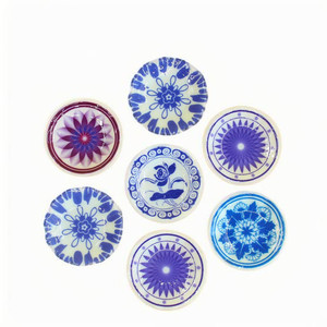 1/12 Échelle Miniature Bleu et Blanc Porcelaine Céramique Assiette Plat Maison De Poupée Assiette Dîner Simulation pour Accessoires De Cuisine - Product Image 6