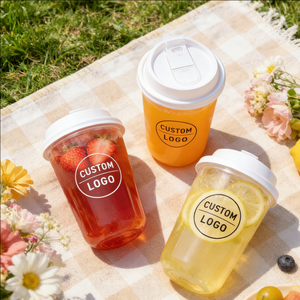 Vasos de Plástico Desechables de Pared Simple de 90 mm y 200 ml con Tapas y Pajitas para Eventos, Opciones de Impresión UV Personalizada y Logotipo - Product Image 3