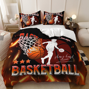 Thoải Mái Polyester Vải Thể Thao Bóng Rổ Chàng Trai Bộ Đồ Giường Set Teen Duvet Cover Set - Product Image 3
